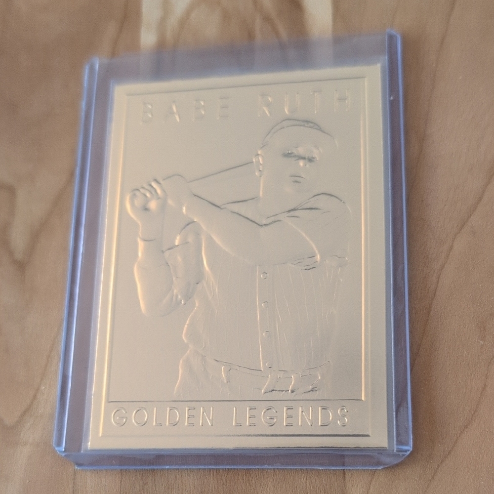 1994 Golden Legends Of Baseball Babe Ruth 22k Gold Card Serial #212